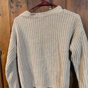 Moral Fiber Textured Beige Sweater
